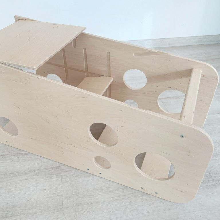 Multifunctional 3-in-1 XL Lernturm made from birch plywood, adaptable for children, promoting self-sufficiency in household tasks.