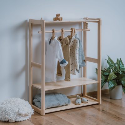 Garderobe mit Regal + 2 Maxi Regale - Montessori®