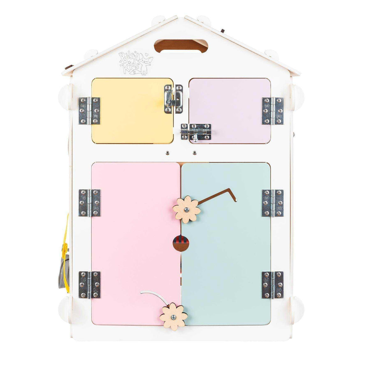 Busy House Pastell Weiss - Activity Board Montessori® by Busy Kids® - Montessori.store