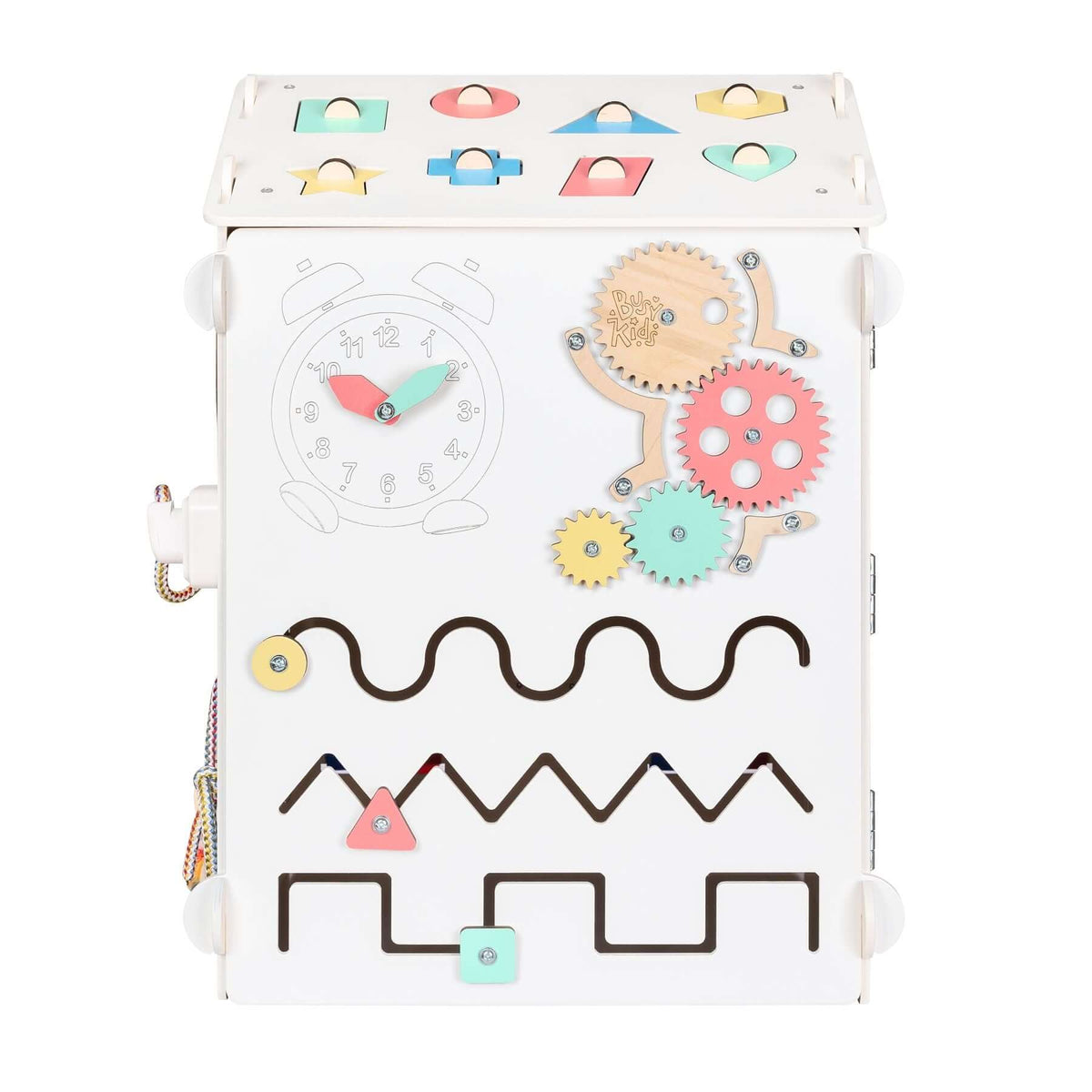 Busy House Weiss - Activity Board Montessori® by Busy Kids® - Montessori.store