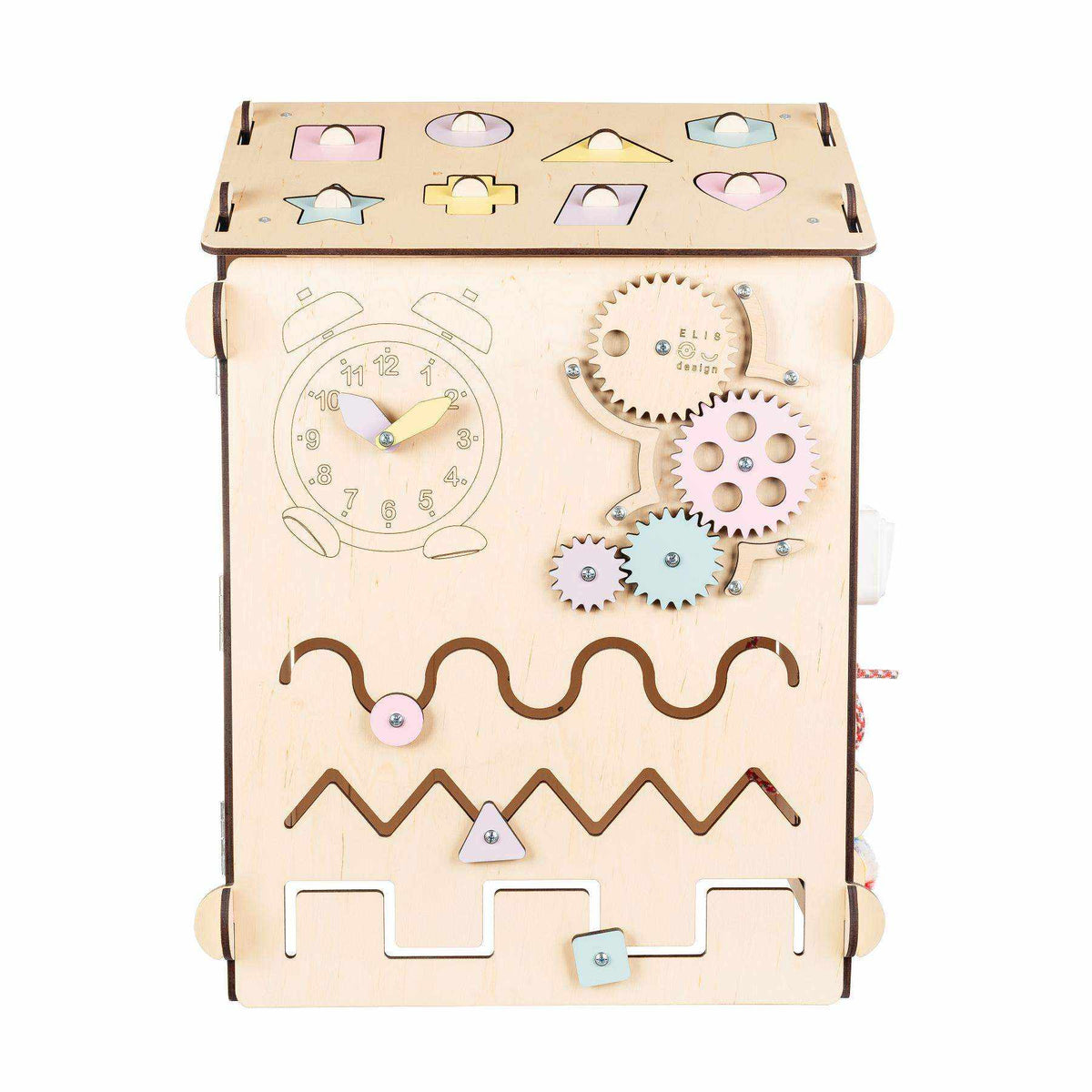 Busy House Pastel Natura - Tableau d&#39;activités Montessori® par Busy Kids