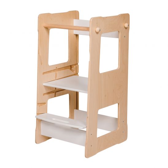 Montessori® Torre de aprendizagem XL++ quadro negro/espelho/deslizador