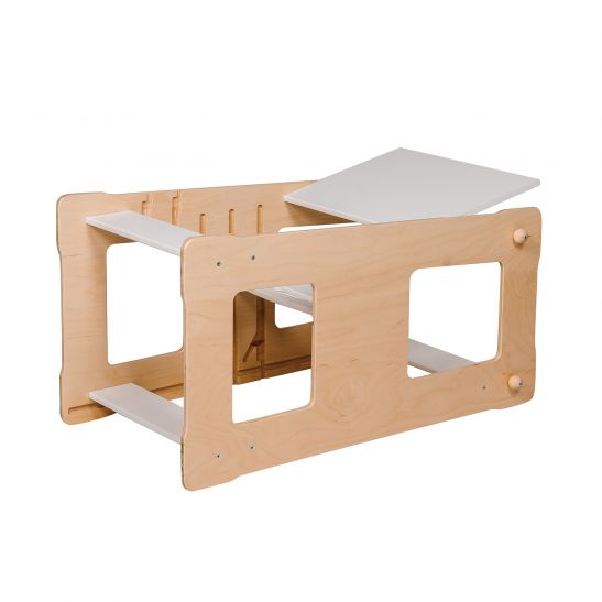 Montessori® Lernturm XL++ Tafel-/Spiegel-Brett/Rutsche