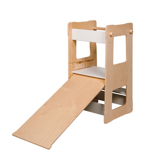 Montessori® Torre de aprendizagem XL + quadro negro/deslizador