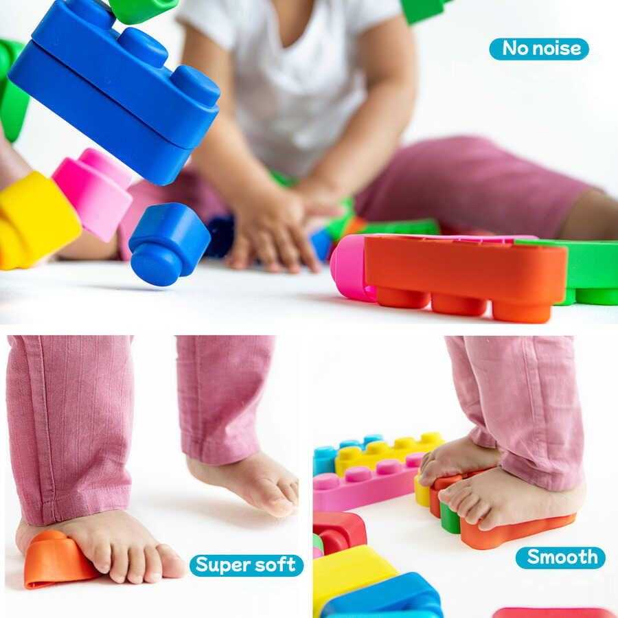 10 soft blocks and 8 wheels