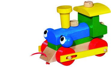 TRAIN CLIGNOTANT en bois