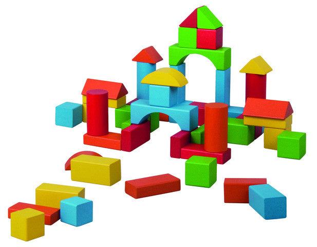Konstruktions-Set aus Holz - 27 mm - 50 Bauklötze - Montessori.store