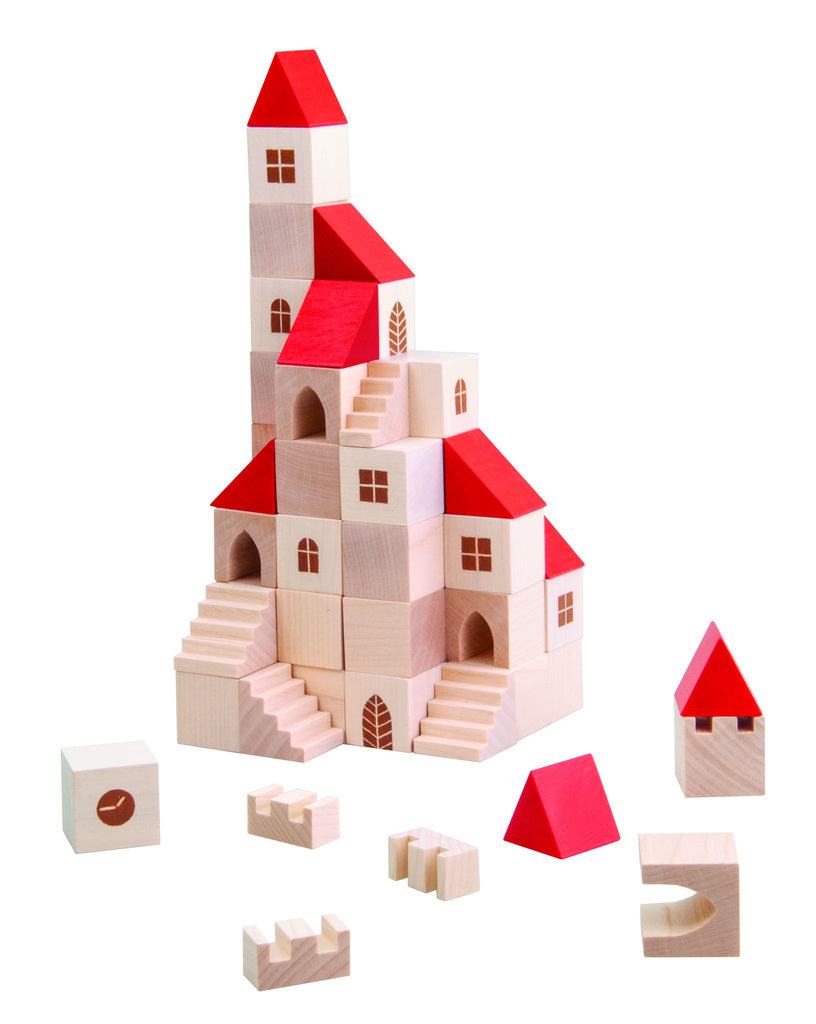 GEBÄUDE-SET STADT aus Holz - Montessori.store