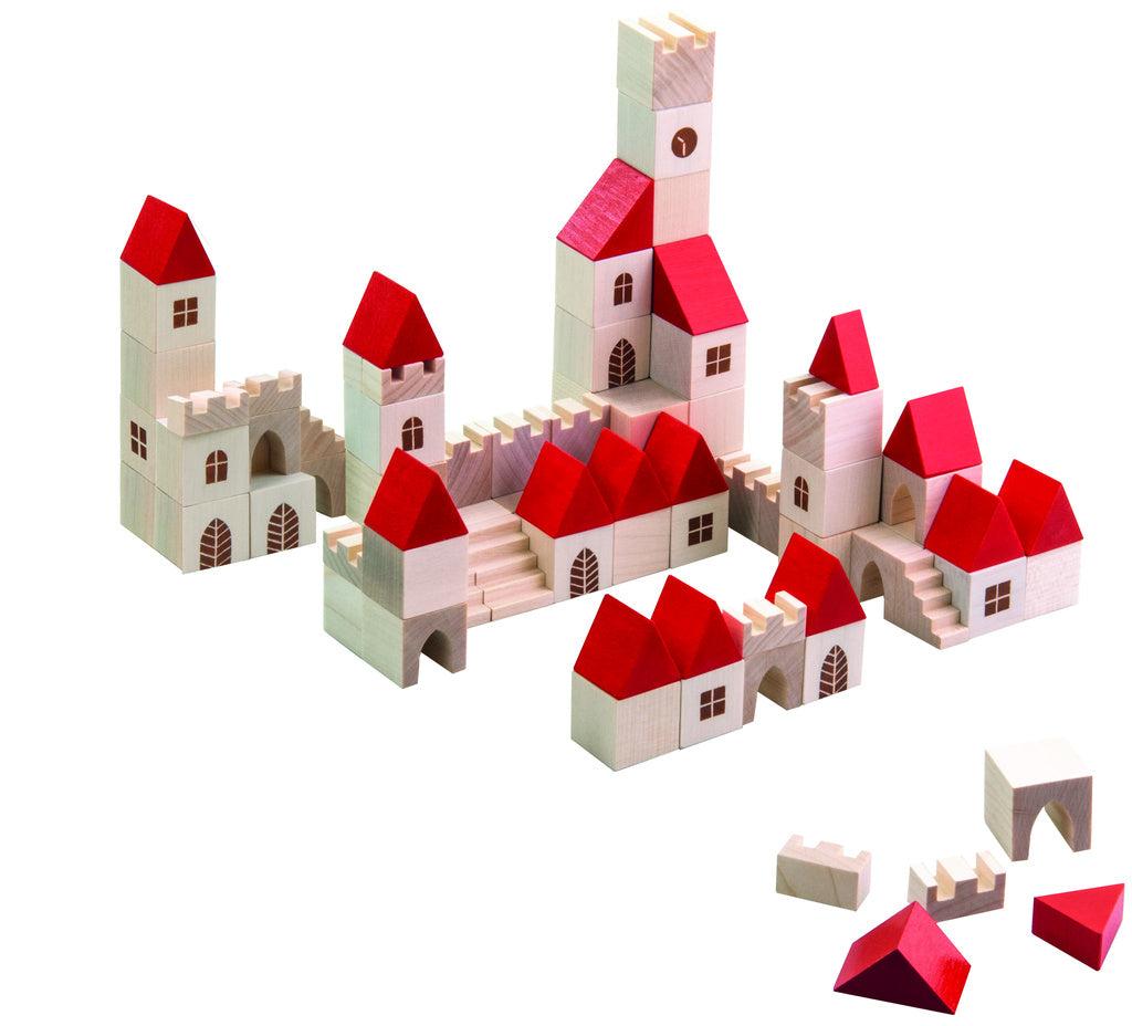 GEBÄUDE-SET STADT aus Holz - Montessori.store