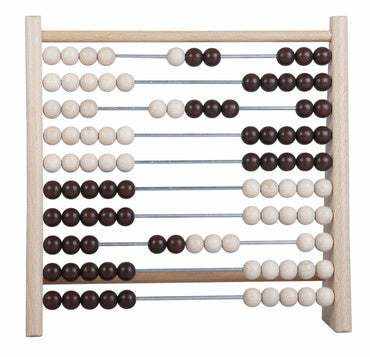 ZÄHLRAMEN JUNIOR wooden abacus, natural design, supports logical thinking, suitable for children 3+, dimensions 240x60x230 mm.