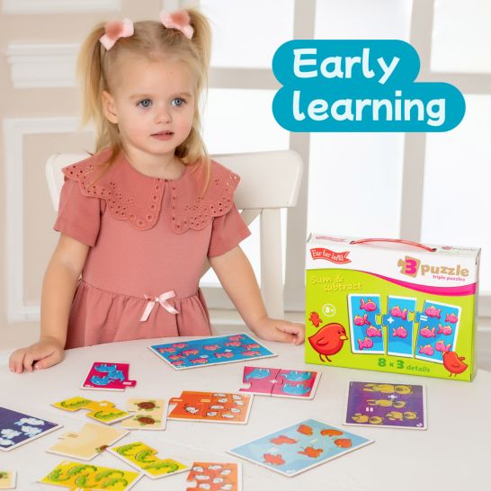 triple Puzzle: + / - = Spaß beim Zählen - fun to count