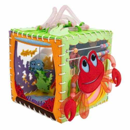 MOTORIKWÜRFEL - WEICHES BUCH - Sensory Board - Wunderwürfel Aquarium - Montessori.store