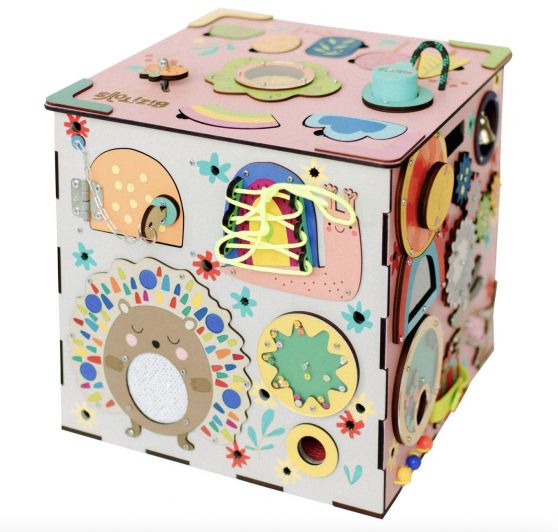 Cube de motricité en bois, jouet pour enfant