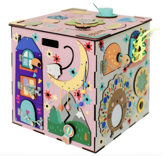 Cube de motricité en bois, jouet pour enfant