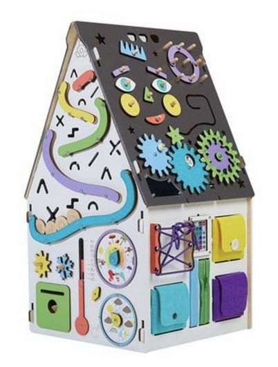 Motor skills toy - Motor skills house with lighting - Sensory toy