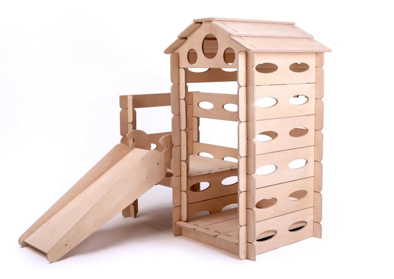 Maxi climbing frame for children (set XL with slide), light 