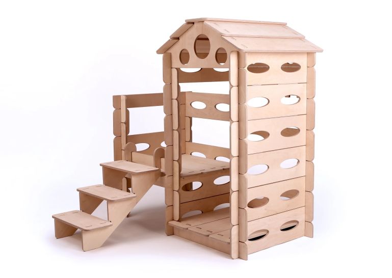 Maxi climbing frame for children (set XL with slide), light 
