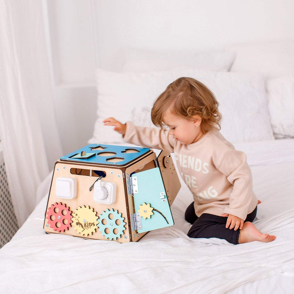 Montessori Activity Board for Kids - Educational Wooden Toy