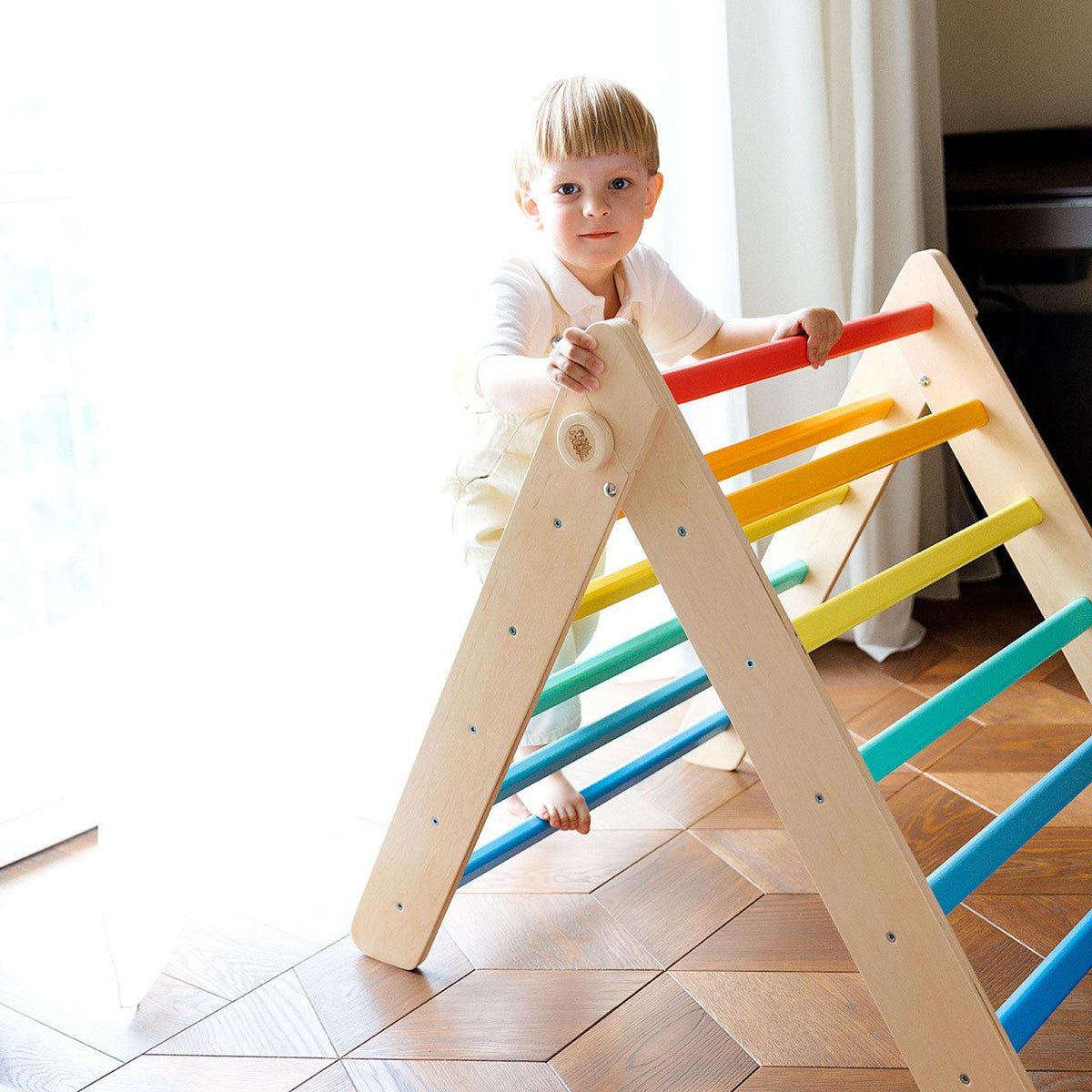 Kletterdreieck für Kinder, buntes Indoor-Klettergerüst, sicher und stabil