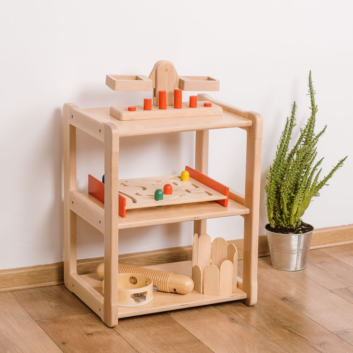 Side table with shelves