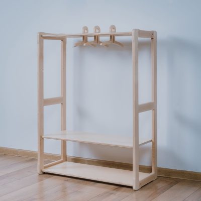 Wardrobe with shelf combined with maxi shelf - Montessori®
