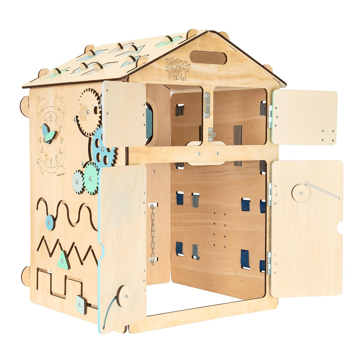 BusyBoard sensorisches Spielhaus Natura Mint - limitierte Auflage