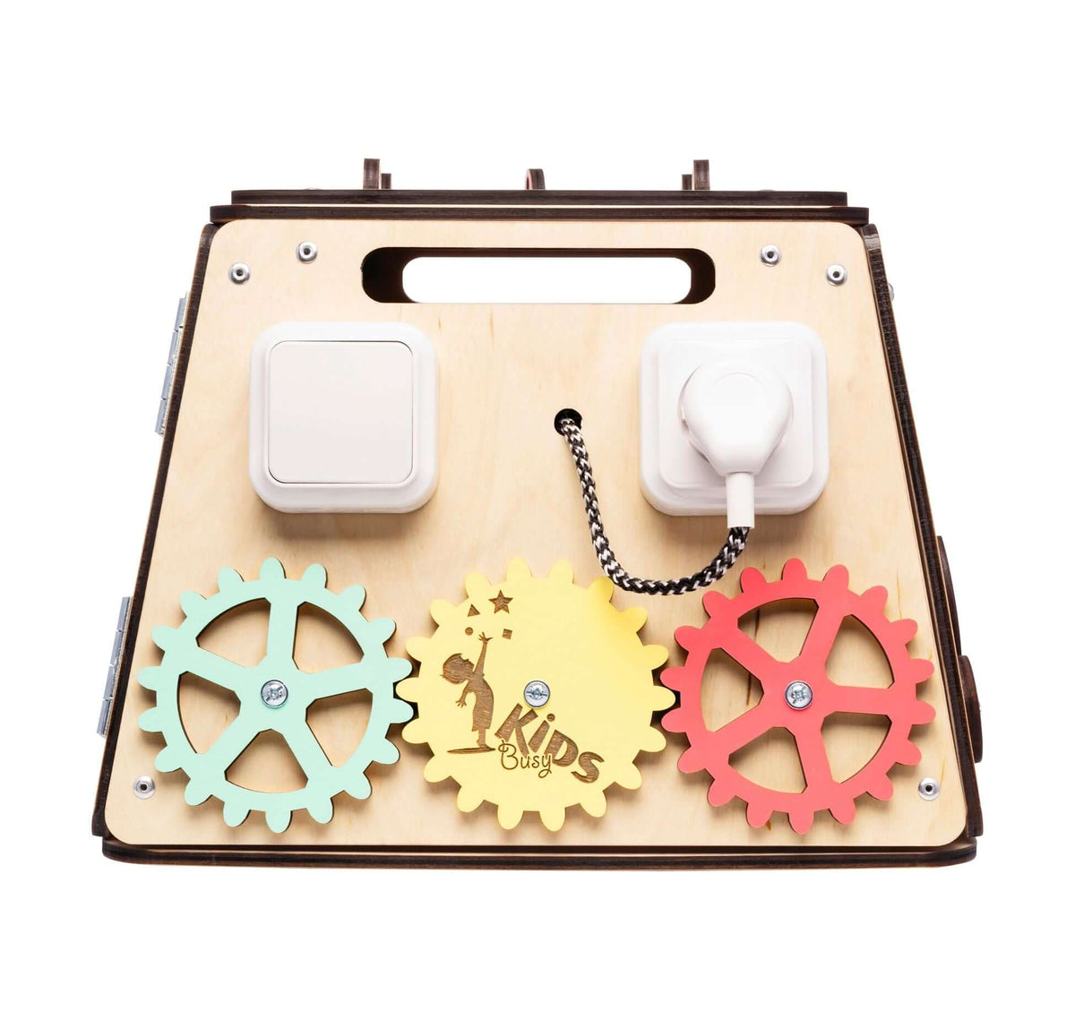 Montessori Holzspielzeug Activity Board für Kinder, Lernspielzeug zur Förderung der Feinmotorik.