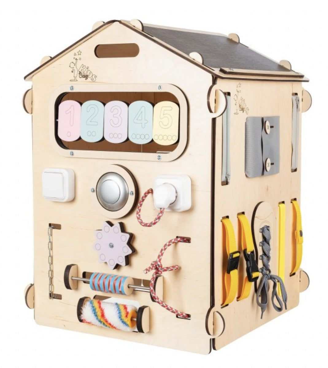 Busy House Pastell Natura - Activity Board Montessori® by Busy Kids® - Montessori.store
