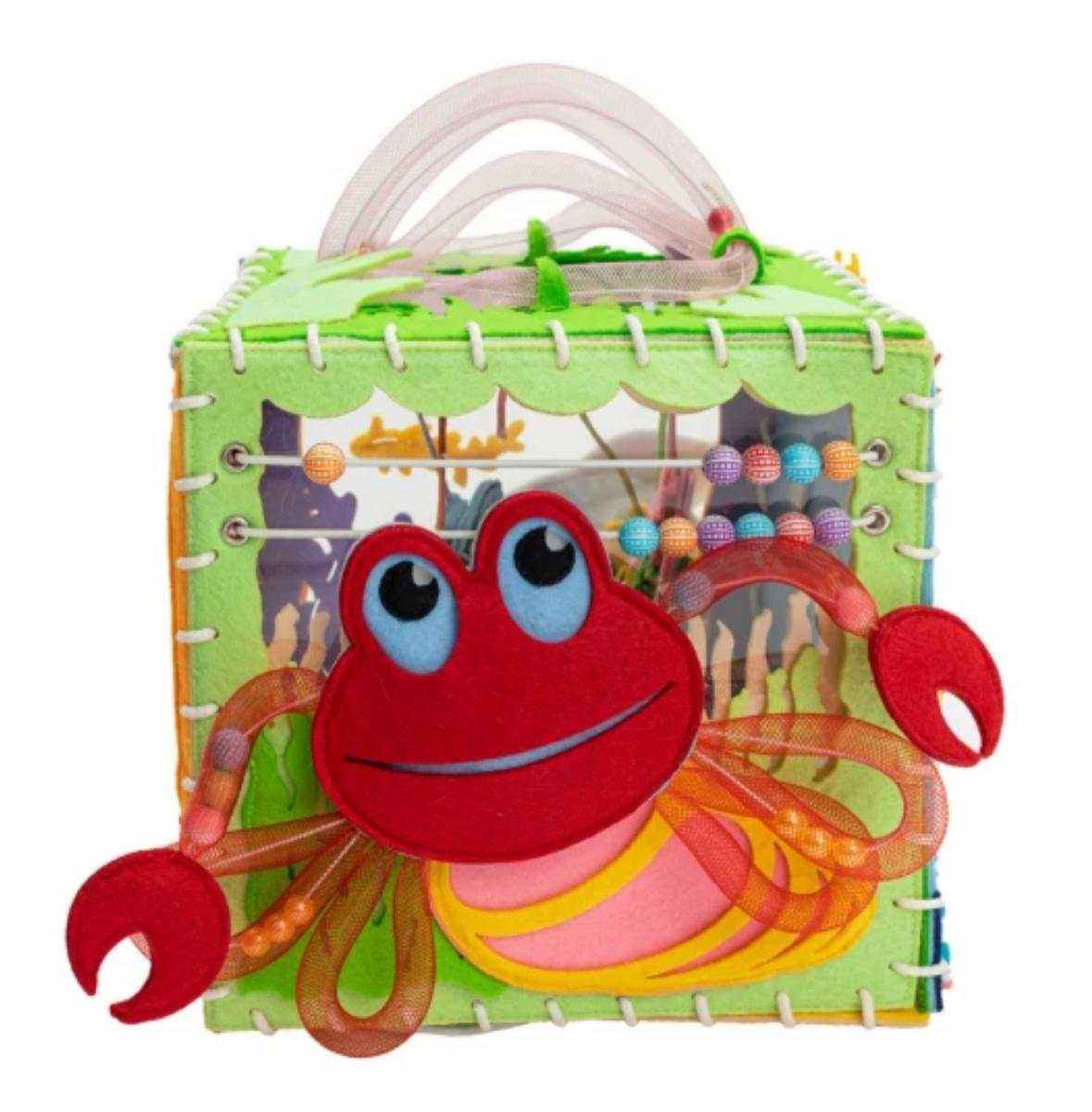 MOTORIKWÜRFEL - WEICHES BUCH - Sensory Board - Wunderwürfel Aquarium - Montessori.store