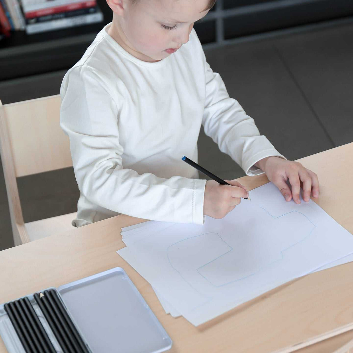 Set - Wippe / doppelseitiges Brett / Stuhl - Natur - Montessori.store