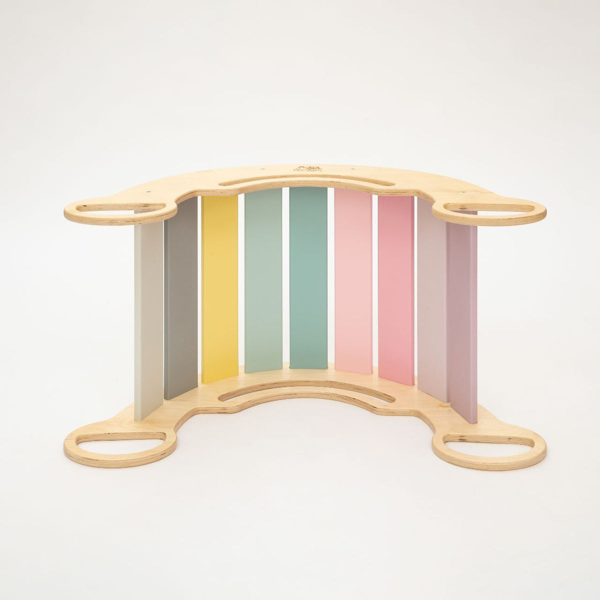 Set - balancín / tablero doble cara / mini silla - colores pastel