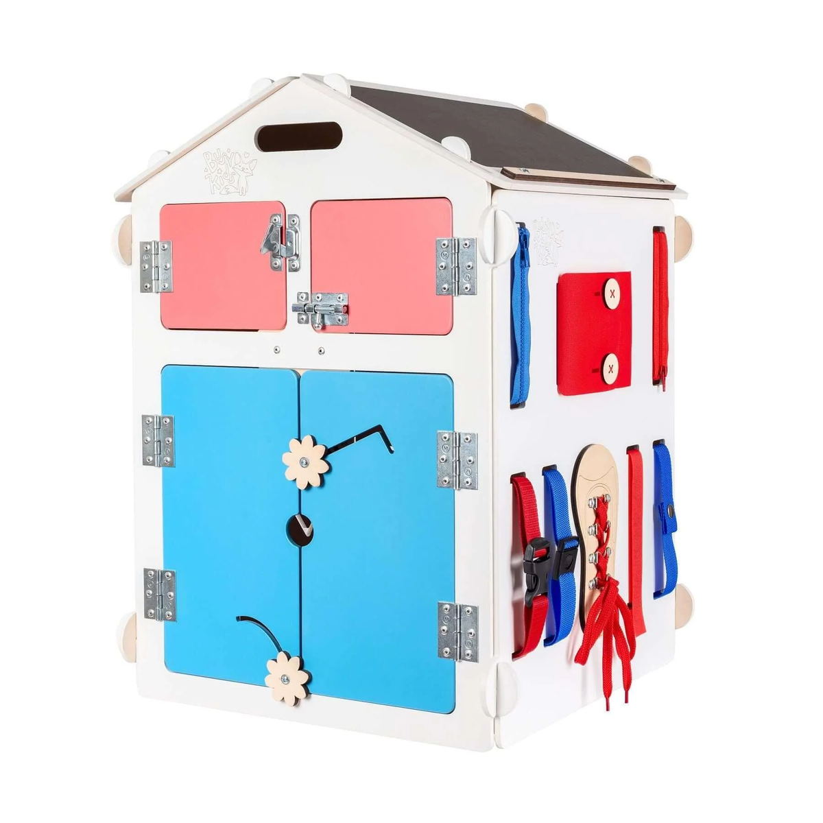 Set - BusyBoard Little House White and creative cube 