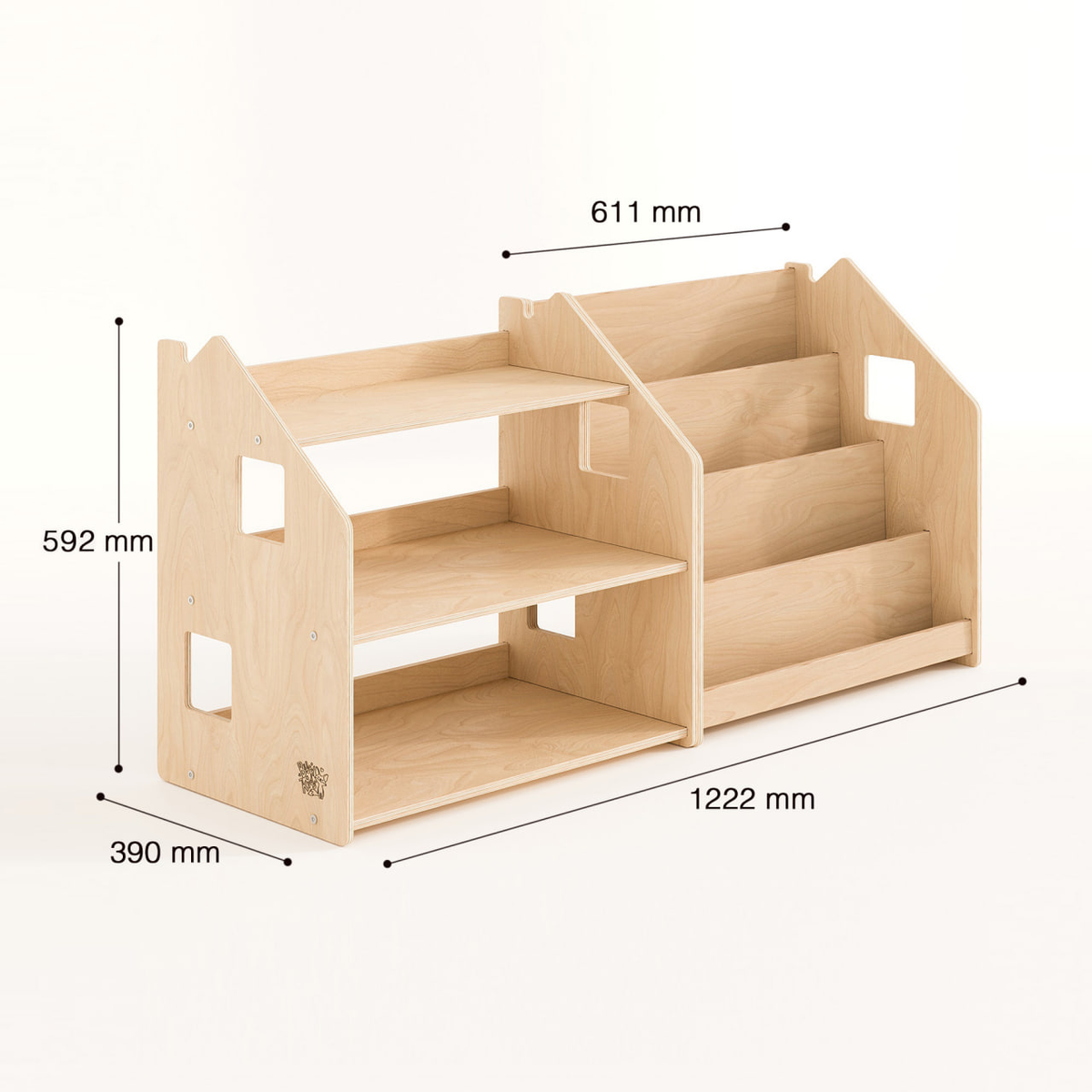 Scaffale per libri e giocattoli