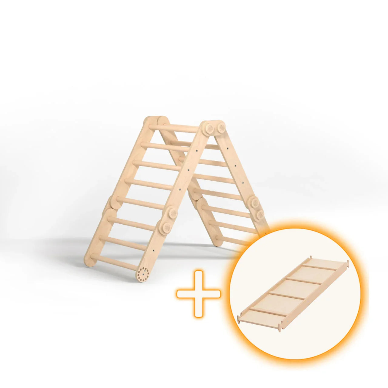 Flexi-Klettergerüst für Kinder (Set M mit Rutsche) beschichtungsfrei - Montessori.store