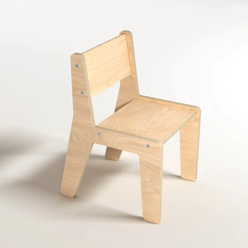 Set - Wippe / doppelseitiges Brett / Stuhl - Hell - Montessori.store
