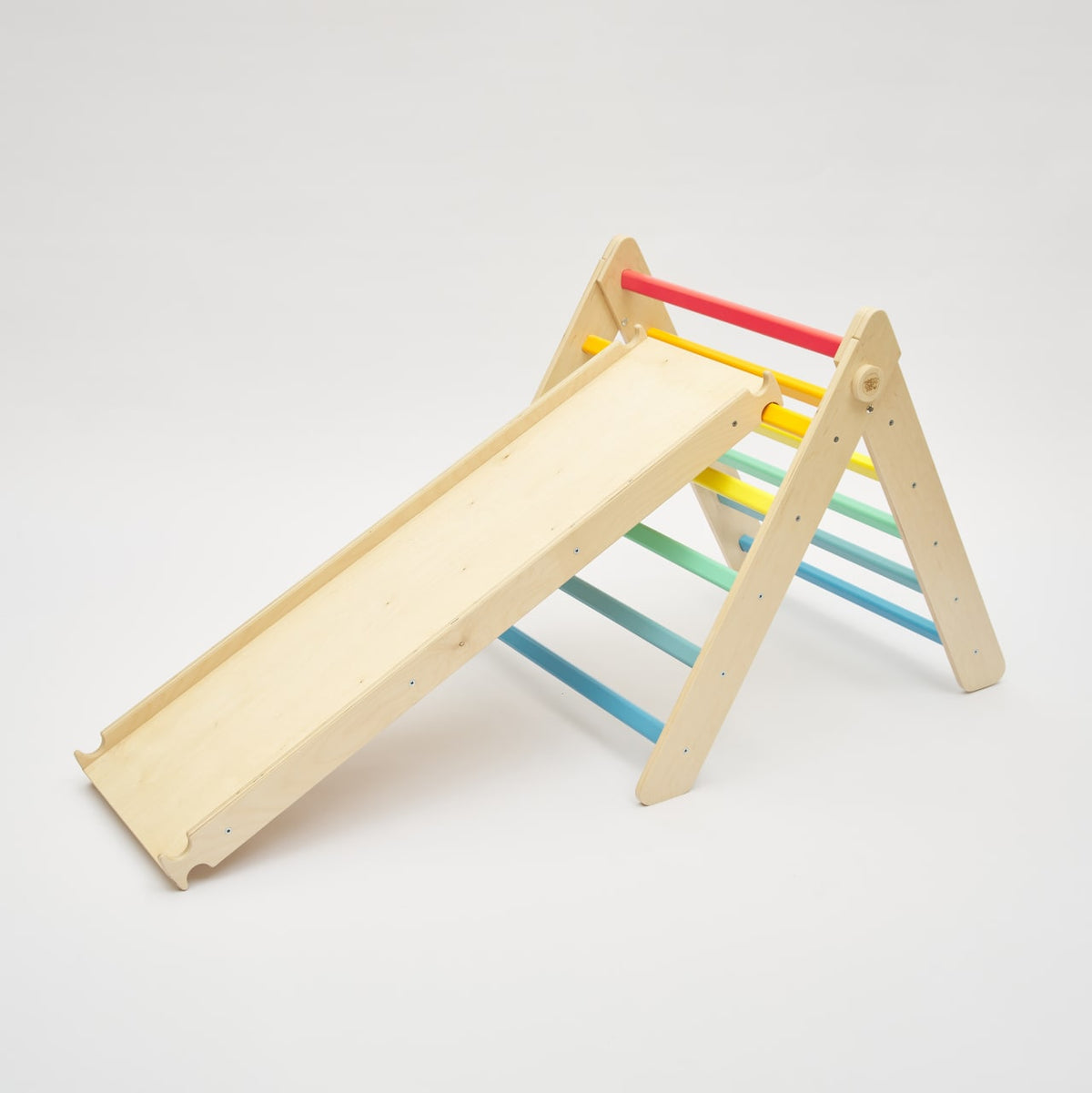 Set - Pikler triangle + double-sided board + balance rocker - light