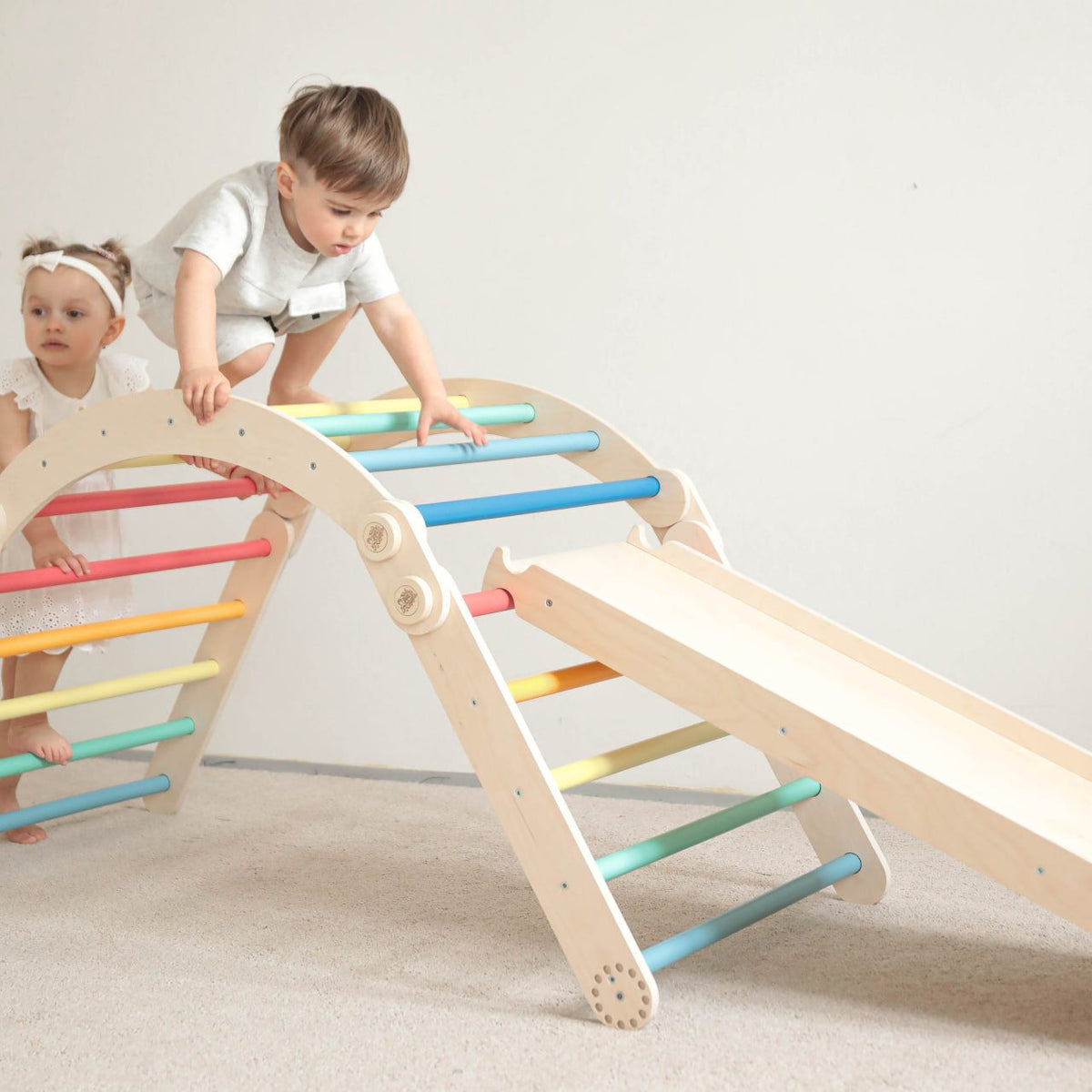 Maxi climbing frame for children (set XL with slide), light 