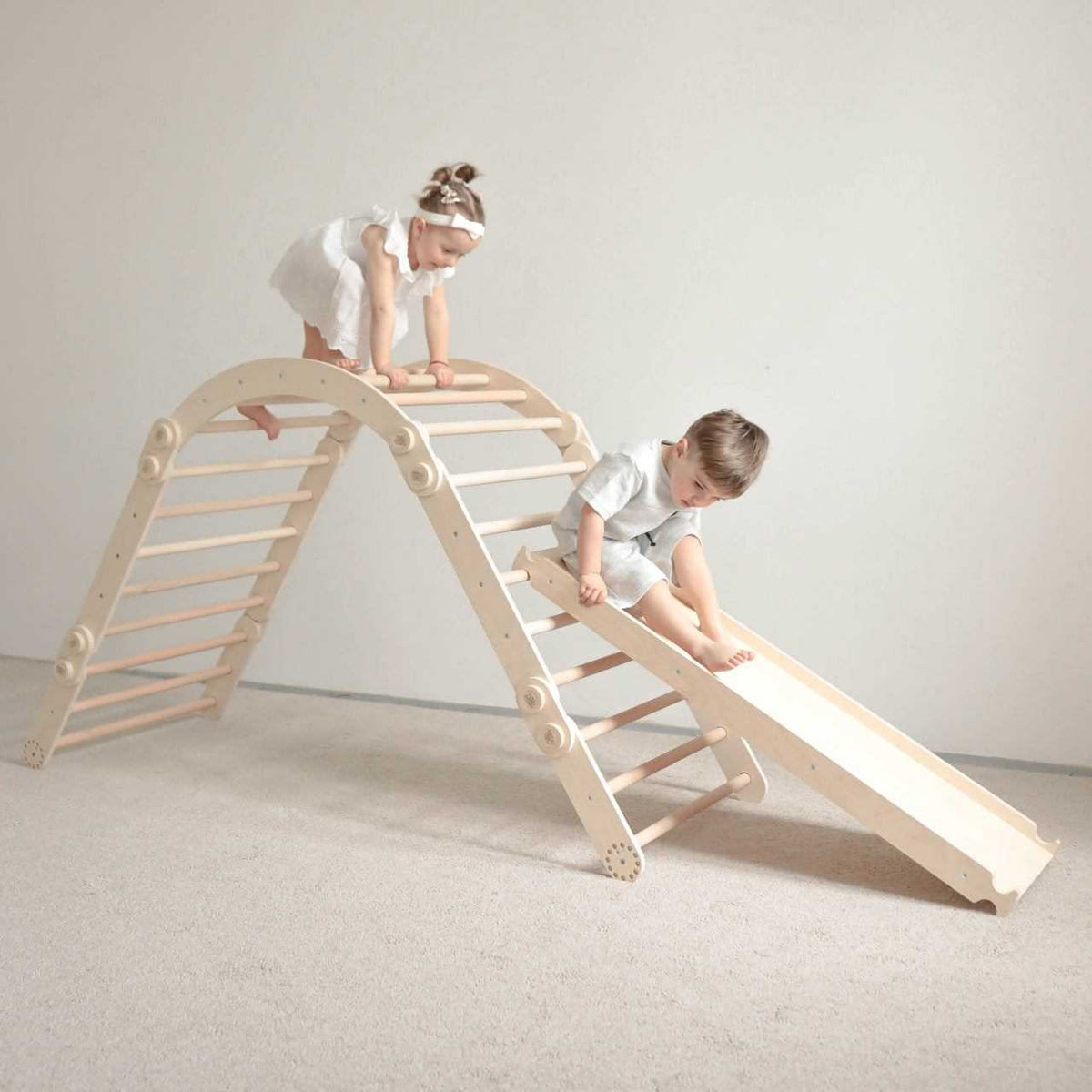 Maxi-Klettergerüst für Kinder (Set XL mit Rutsche) beschichtungsfrei