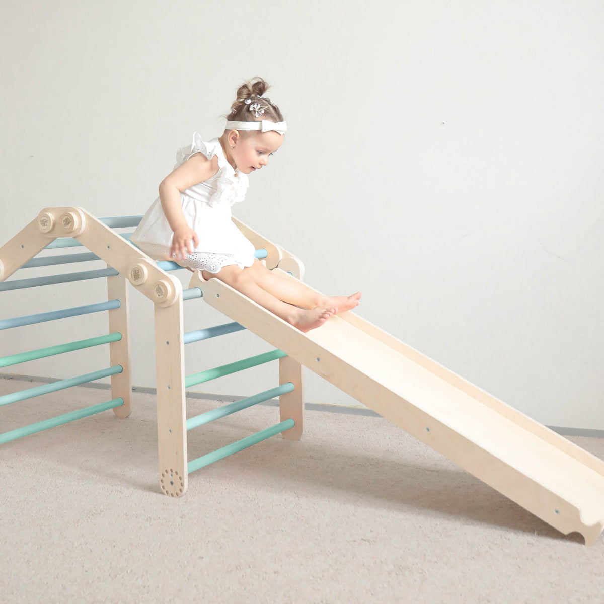 Flexi climbing frame for children (set M with slide) mint