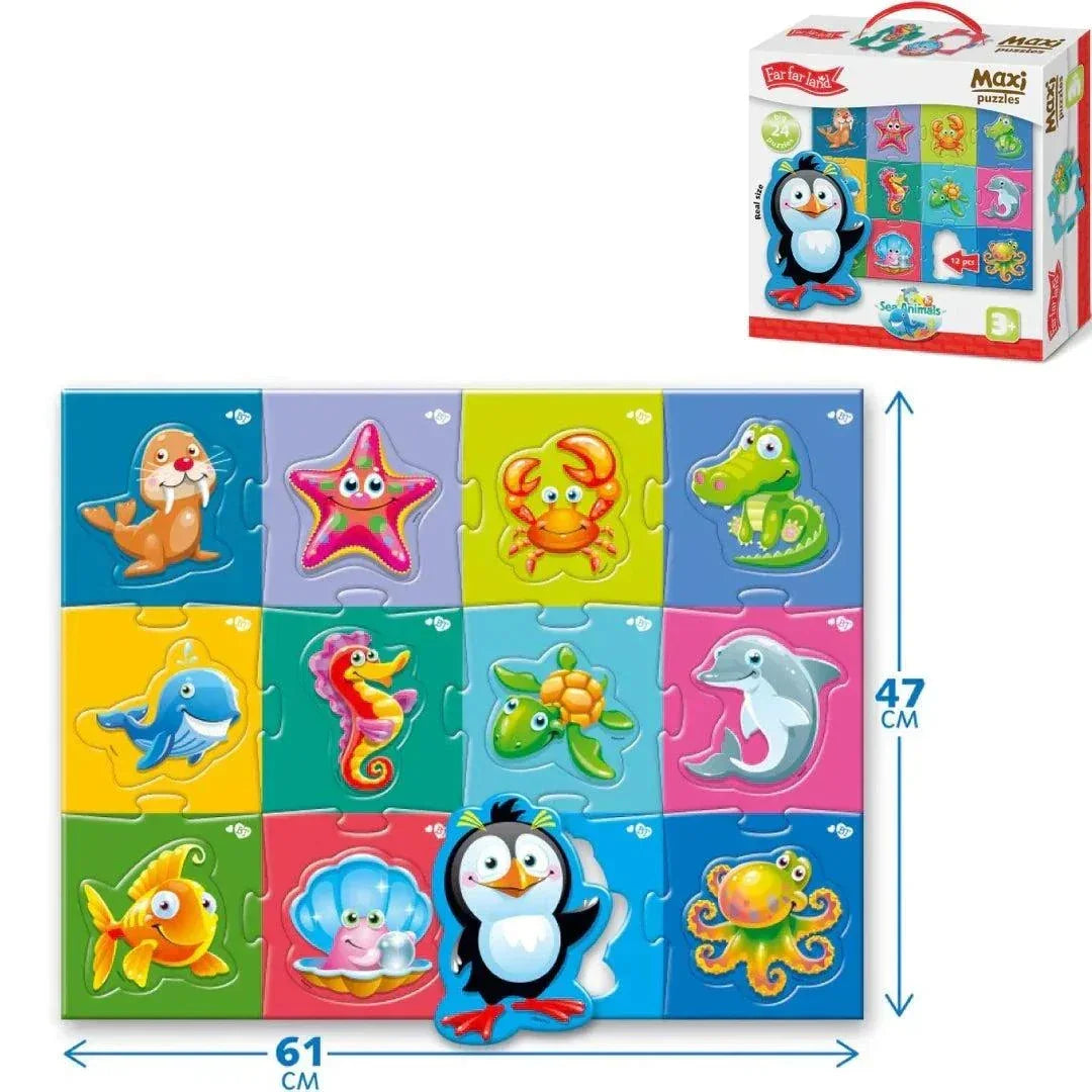 MAXI Puzzle 24 - Meerestiere - Montessori.store